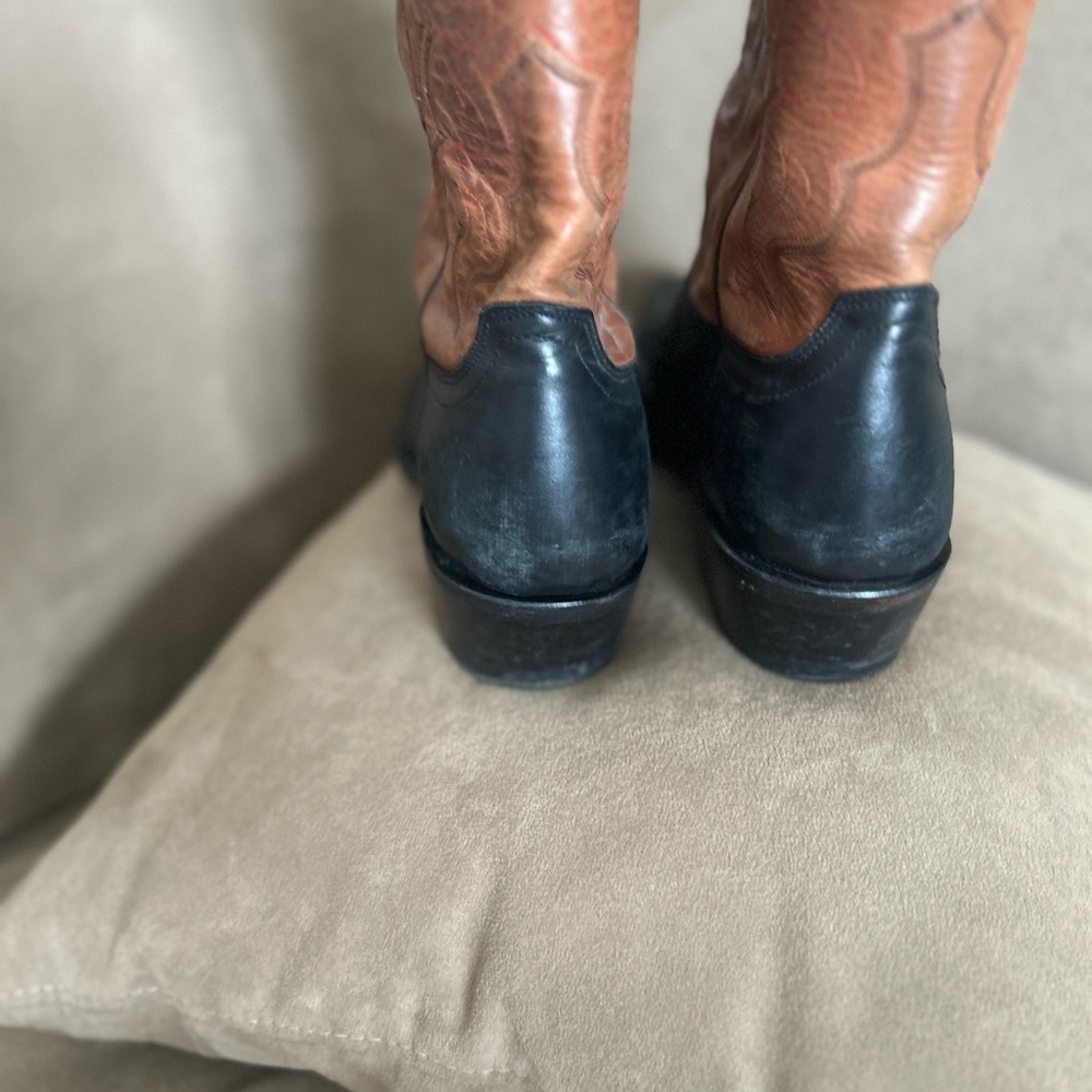 Lucchese Caiman Crocodile exotic leather skin boots. 10 D - Picture 6 of 16